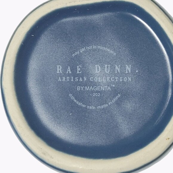 Rae Dunn Into the Wild Coffee Mug Ceramic Tea Cup Blue Camping Hiking Adventure - Picture 4 of 4